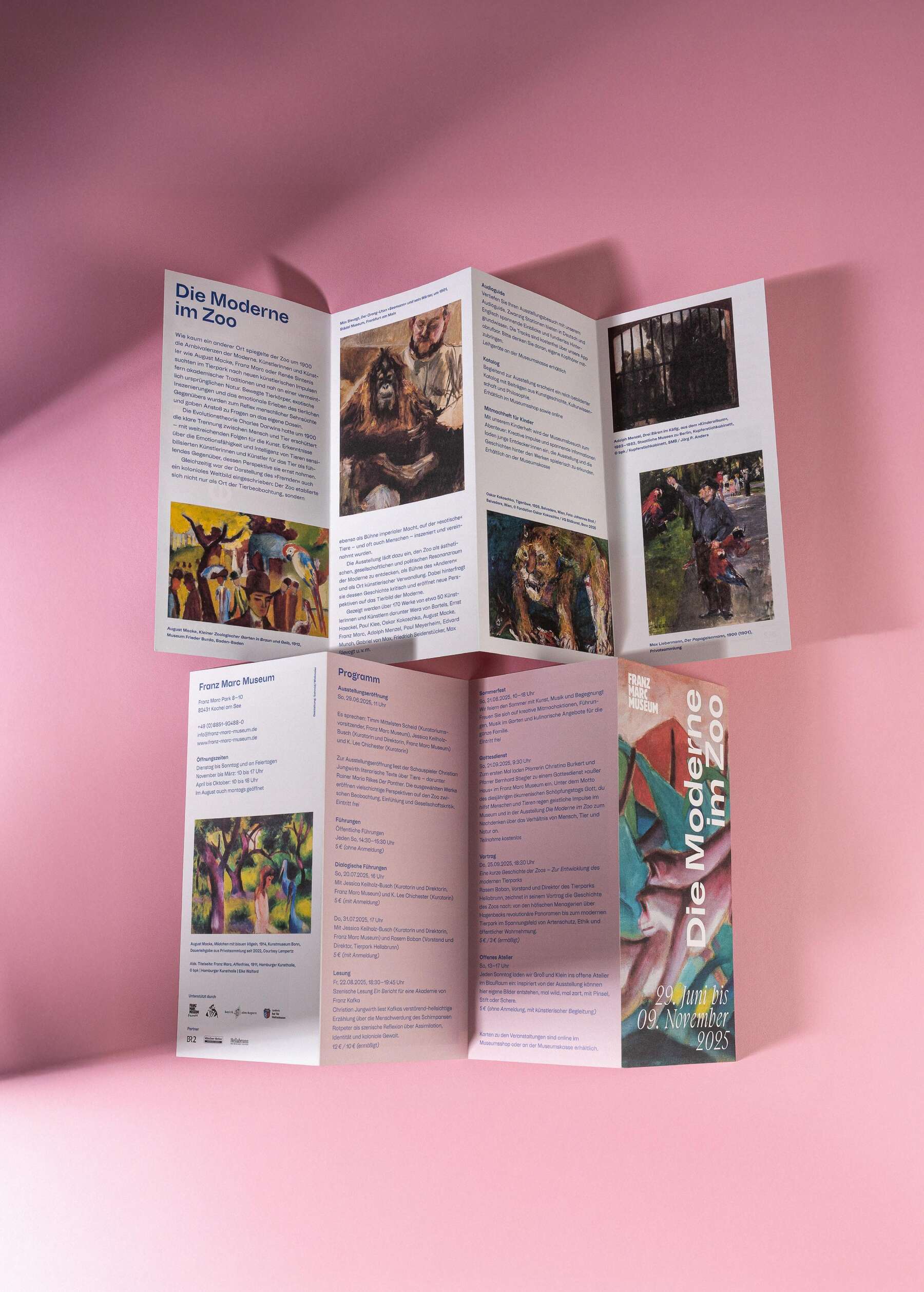 Franz Marc Museum – Flyer Innenseite – Die Moderne im Zoo