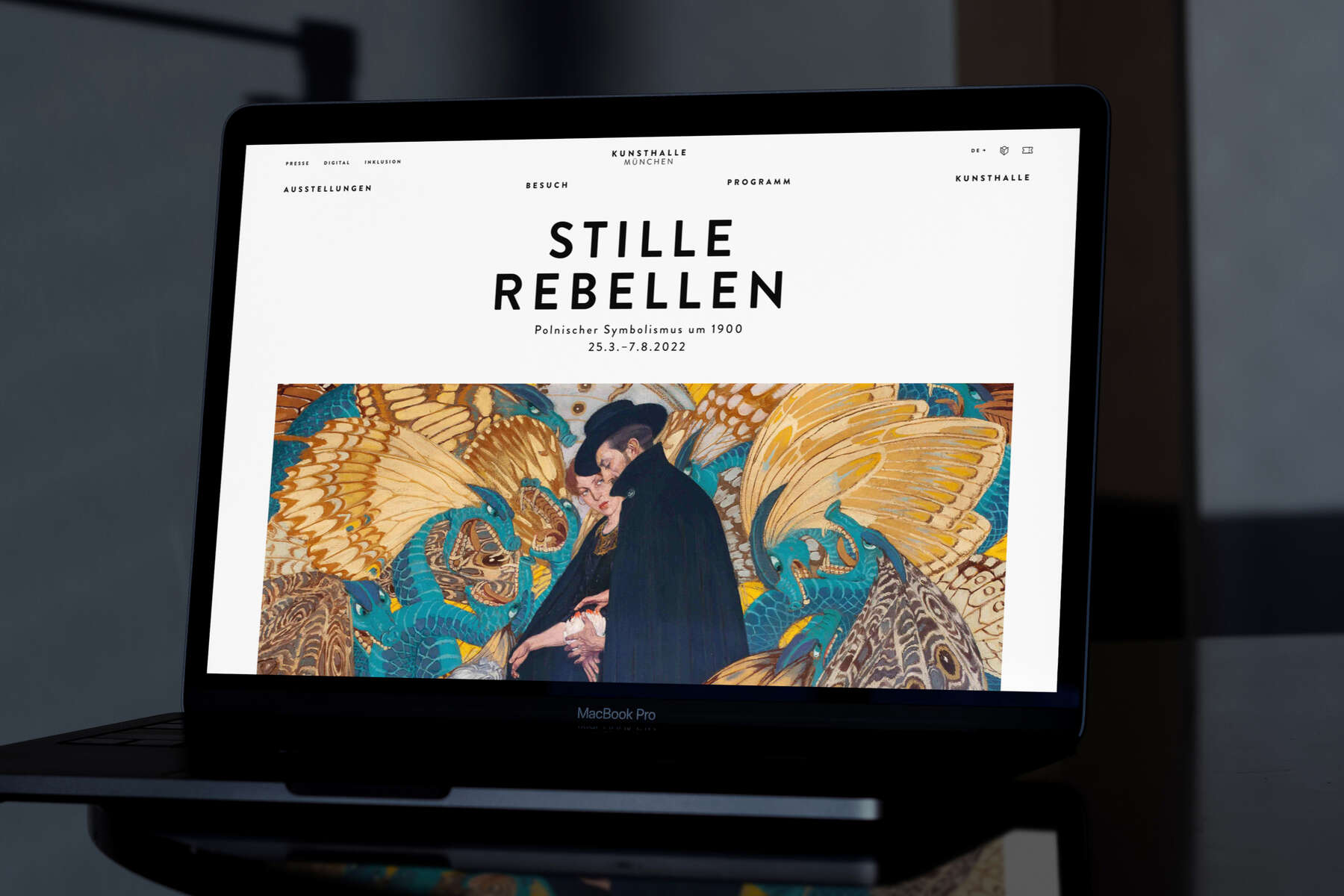 Website Kunsthalle München, Konzeption, Art Direction, UX, Webdesign